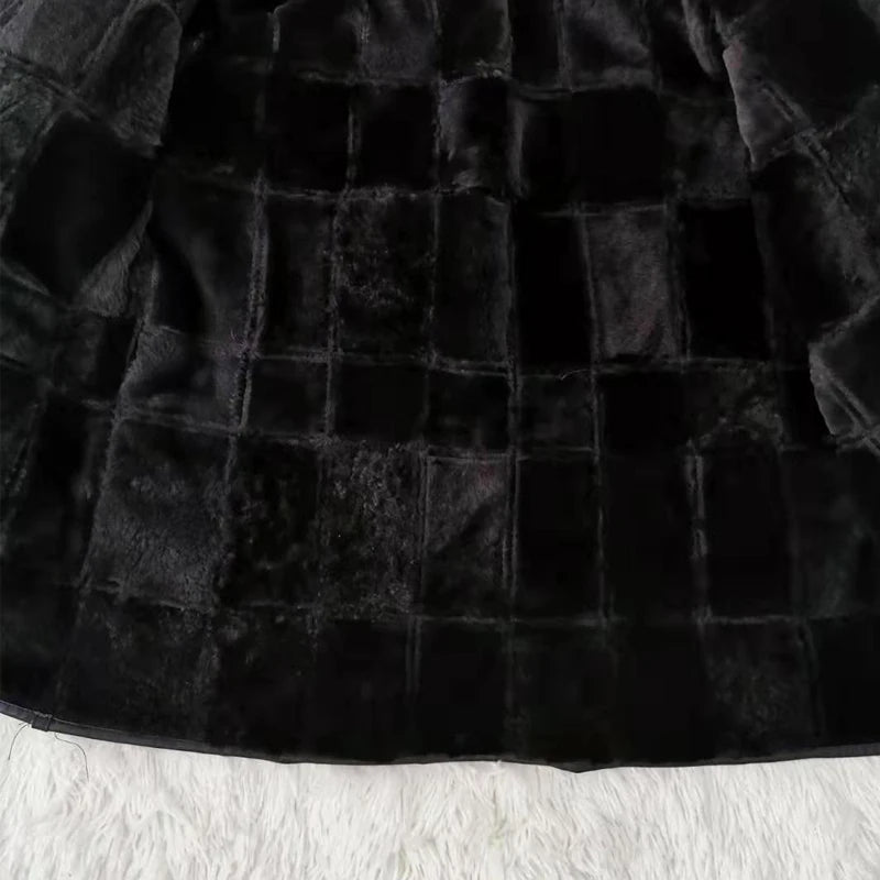 Men's Genuine Sheepskin Leather Jacket, Thick Warm Fur Coat