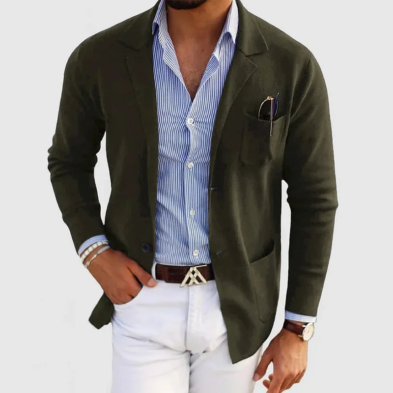 Herren Blazer Im Strickstil | Mit Lockerer Passform