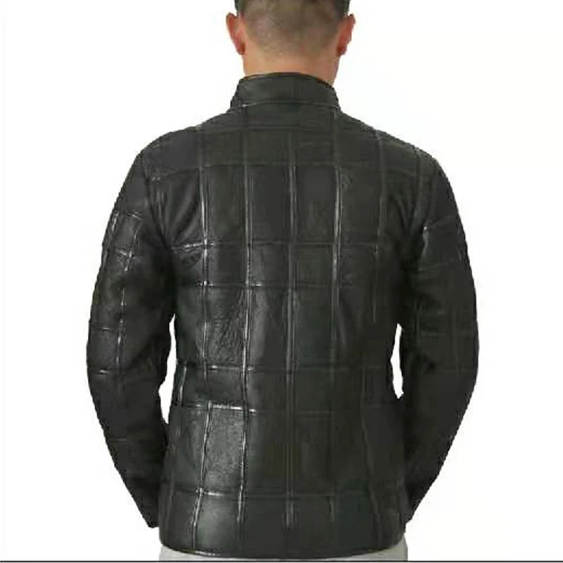 Men's Genuine Sheepskin Leather Jacket, Thick Warm Fur Coat