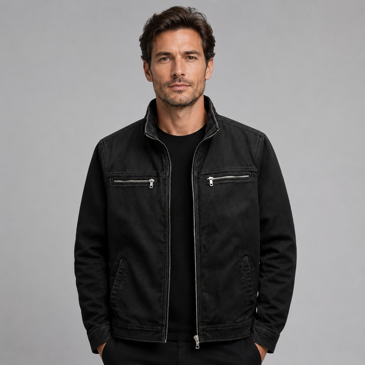 Montarello Men's Classic Cotton Jacket