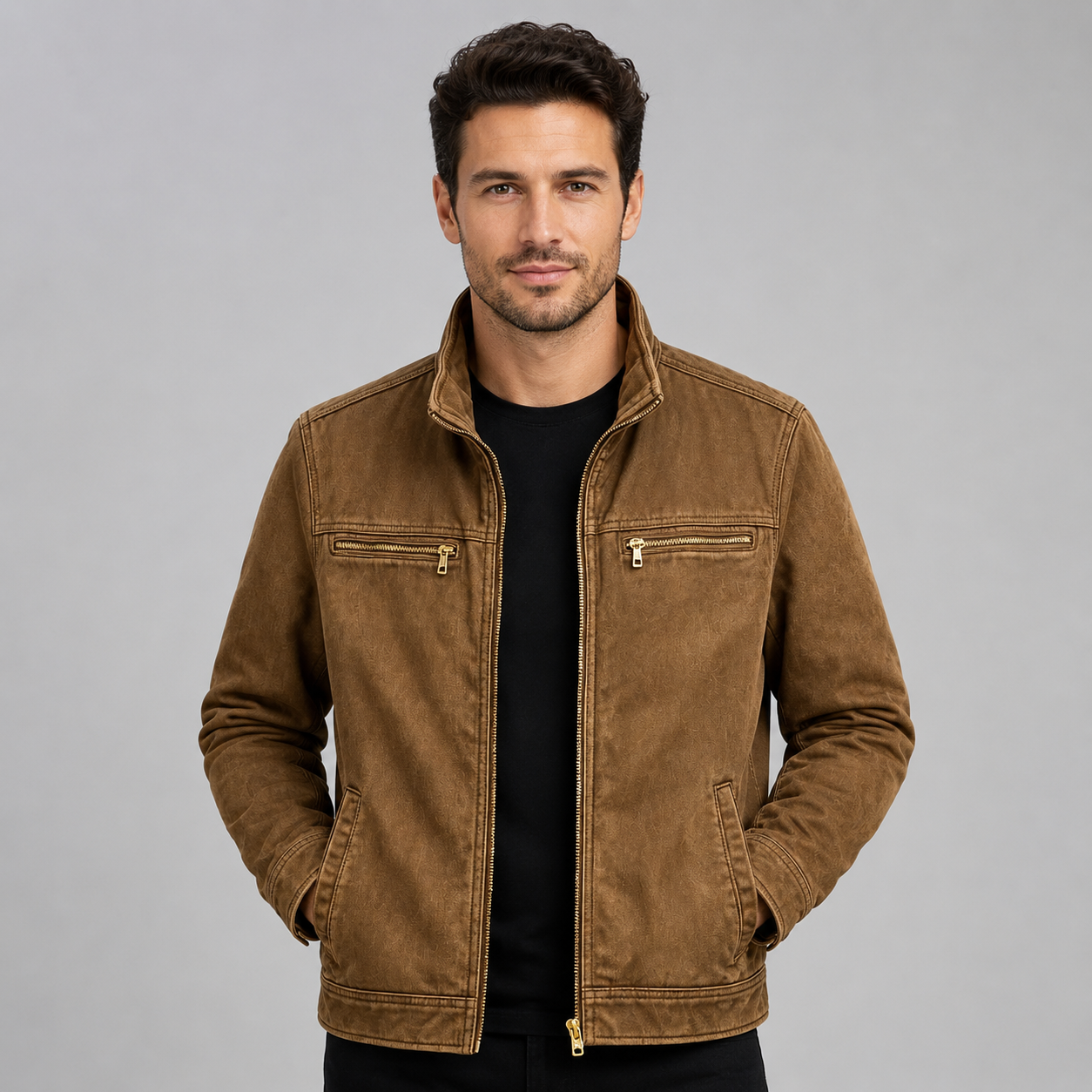 Montarello Men's Classic Cotton Jacket