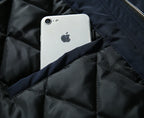 Men's Long Zip-Up Hooded Winter Jacket, Casual Style