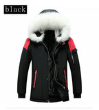Men's Long Zip-Up Hooded Winter Jacket, Casual Style