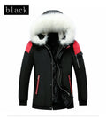 Men's Long Zip-Up Hooded Winter Jacket, Casual Style