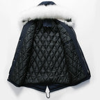 Men's Long Zip-Up Hooded Winter Jacket, Casual Style